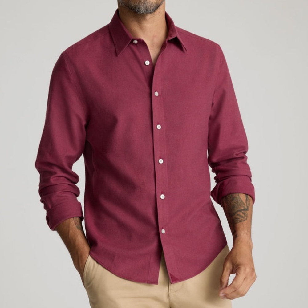 UNTUCKit Weinkle Free Veneto Long Sleeve Button-Down Shirt Heathered
